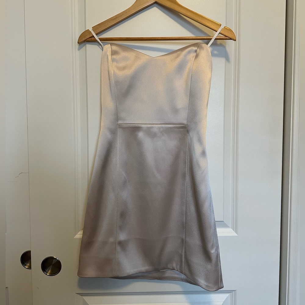 Aritzia / Babaton Dazzle Satin Mini Dress Denude